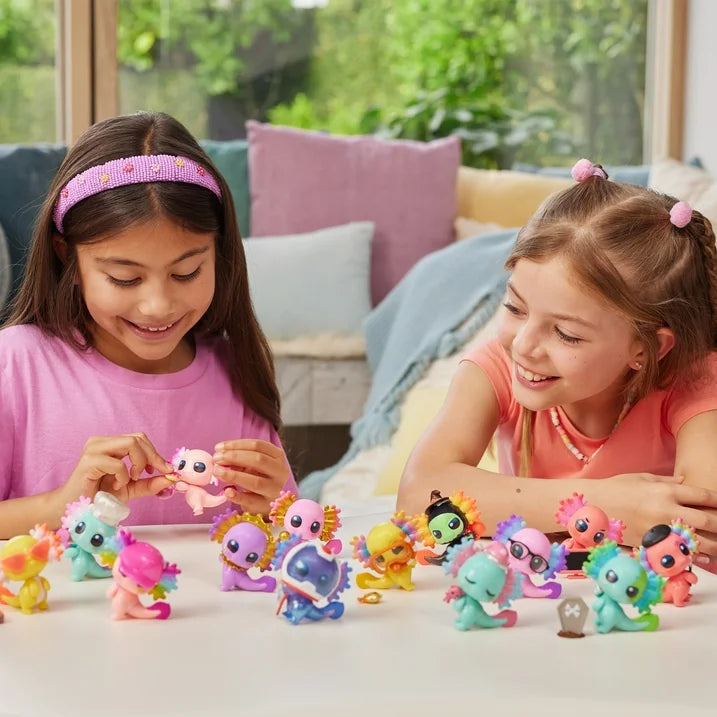 5 Axolotes Surpreendentes Revelam Novidade Temática Surpresa - Brinquedos Colecionáveis Mini da ZURU