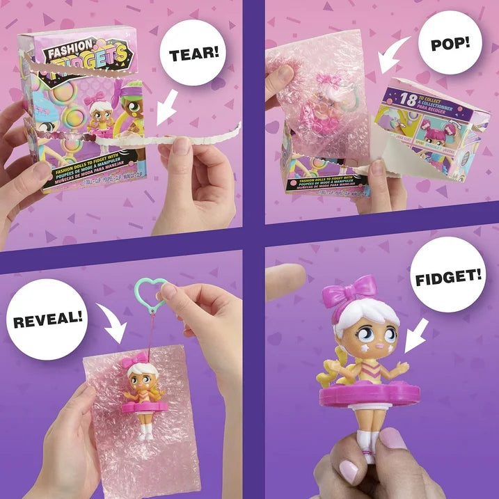 Fashion Fidgets - Boneca Fidget Colecionável da WowWee (1 Boneca Misteriosa Incluída, Série 1)