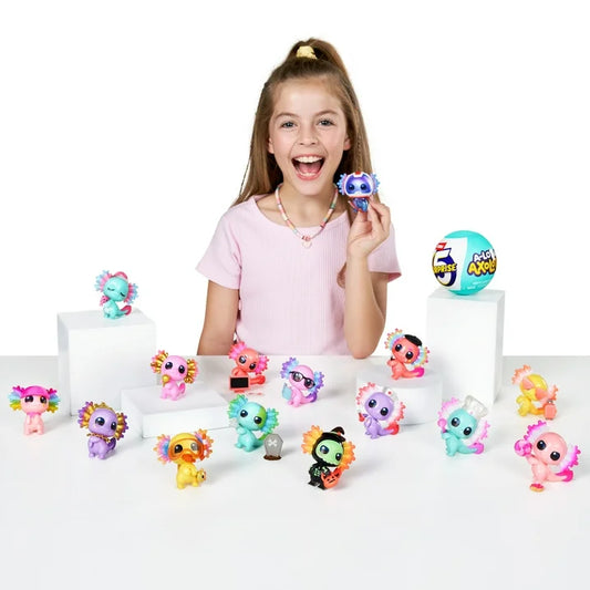 5 Axolotes Surpreendentes Revelam Novidade Temática Surpresa - Brinquedos Colecionáveis Mini da ZURU