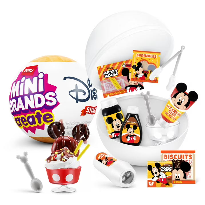 Mini Brands criam Disney Snacks S1 (sortidos) novidade cega colecionável e brinquedo de mordaça da ZURU