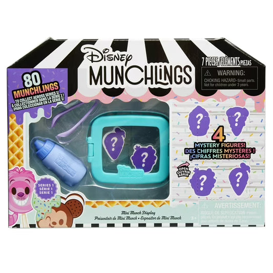 Expositores Disney Munchlings Mini Munch, conjunto de 7 figuras, mudança de cor, perfumado